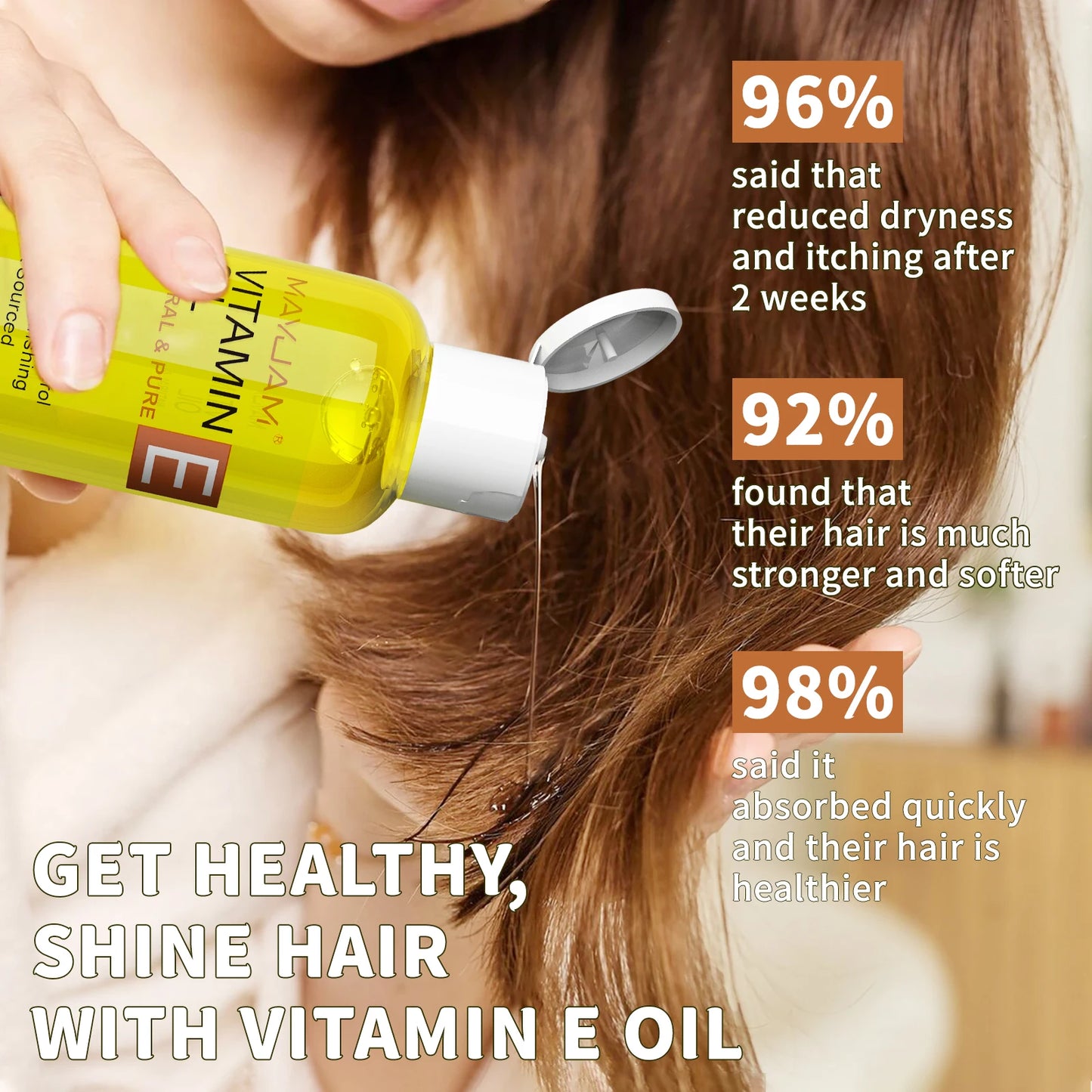 MAYJAM Aceite de vitamina E natural y puro Cuidado de la piel Hidratante Ilumina el tono de la piel 118 ml 236 ml Aceite para el cuidado de la cara