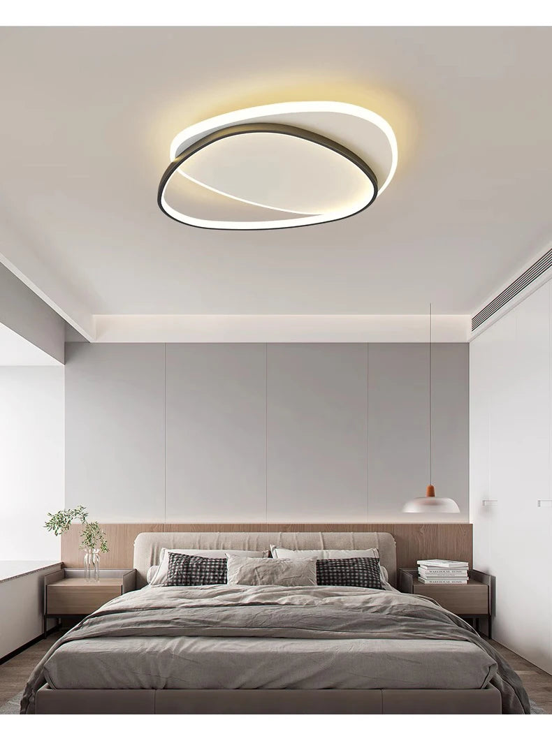 Luces de techo LED redondas modernas para dormitorio Simple, lámparas de estudio para sala de estar, iluminación interior, decoración del hogar, accesorios de lámpara brillante