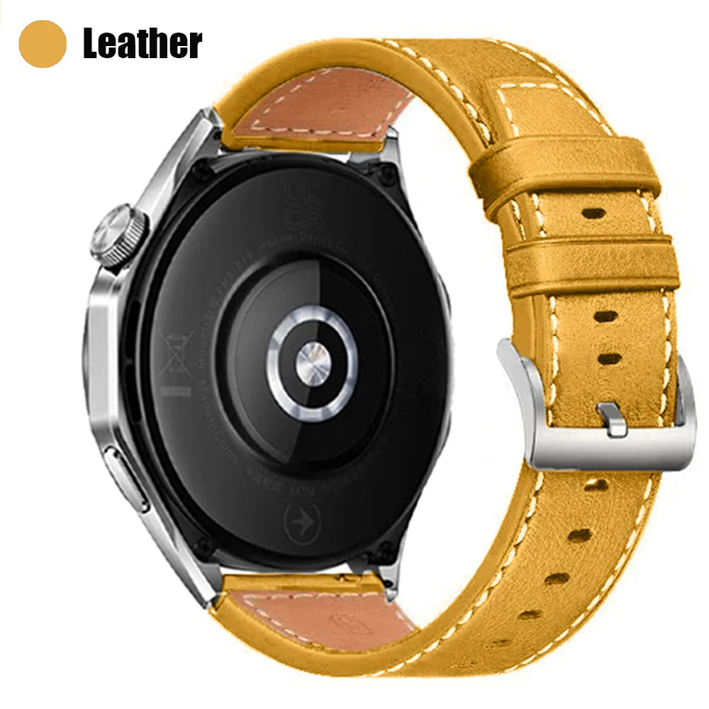 Correa de repuesto de 22mm para Huawei Watch GT6 6Pro GT5 GT 4 3 2 46mm Watch 5 4 Pro Smartwatch pulsera de silicona de cuero