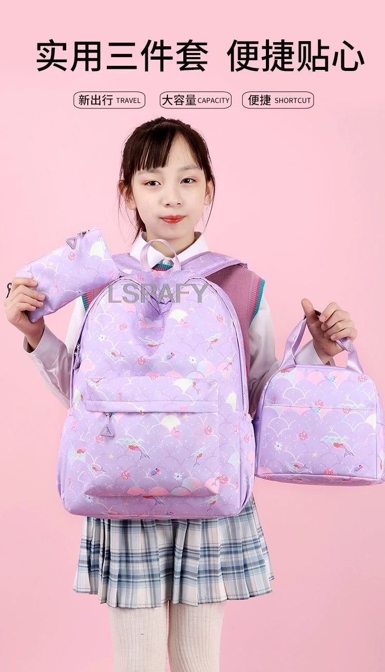 Juego de 3 mochilas My Little Pony para niños, mochila escolar para niñas, mochila escolar para adolescentes, mochila arcoíris para mujeres