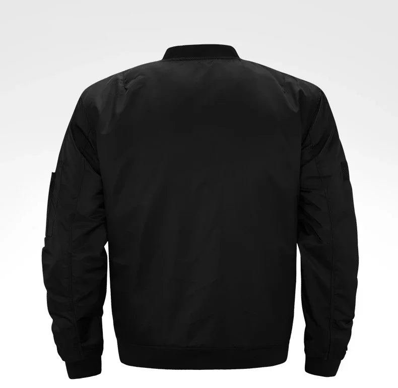 MA-1 chaqueta Bomber de vuelo para hombre, chaquetas informales gruesas y finas con cremallera, abrigo de invierno impermeable para piloto de béisbol, talla grande 8XL