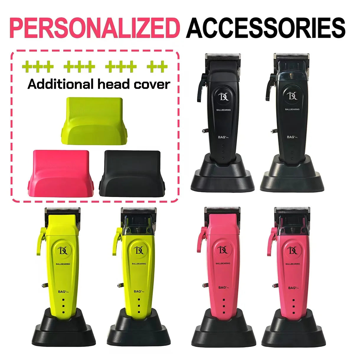 Cortapelos profesional para hombres 2025 DKBAG-078 recortador de barba dentada con cuchilla DLC con carga USB y Motor sin escobillas 7200 RPM