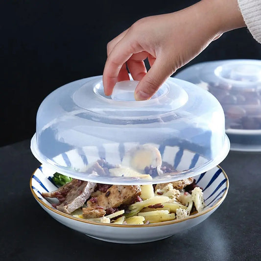 Cubierta de salpicaduras de microondas de mantenimiento fresco, 1 piezas, cubierta Universal de plástico ventilado, reutilizable para cocina, cuencos, platos para pasteles
