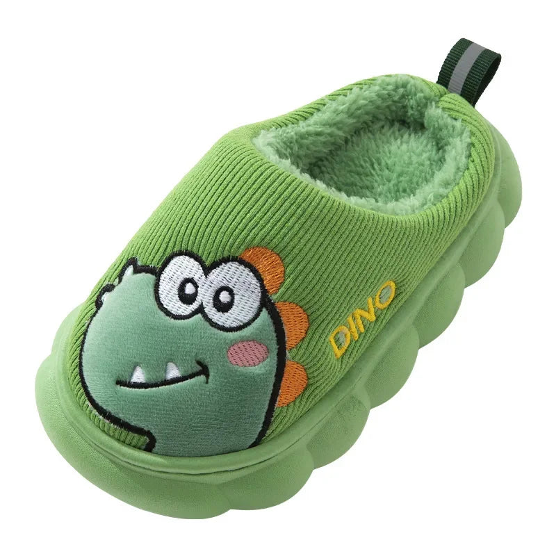 Otoño Invierno niños zapatillas de algodón niños pequeños interior antideslizante cálido Zapatilla de casa niños niñas bebé lindo zapatos de felpa de dibujos animados
