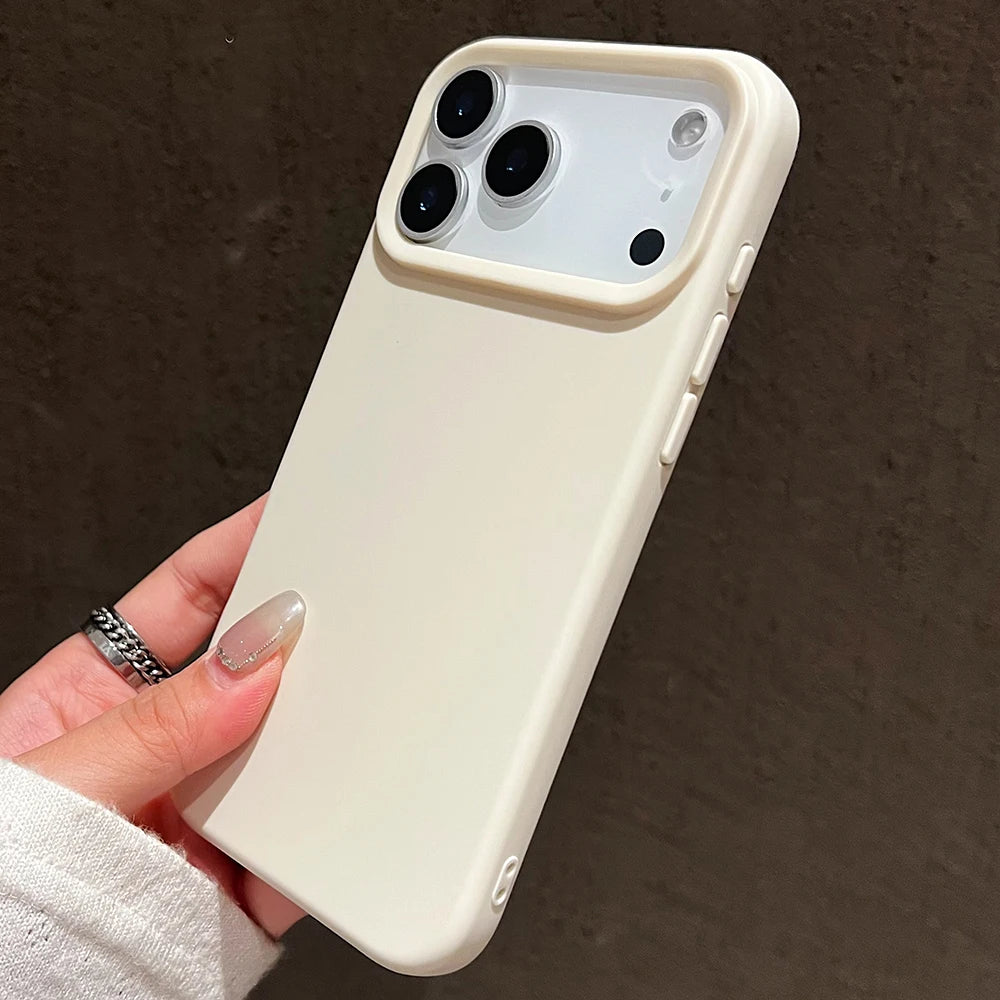 Funda protectora de silicona de Color caramelo para iPhone 17 Pro Max 17 Air 17 Pro, funda trasera de TPU suave mate a prueba de golpes