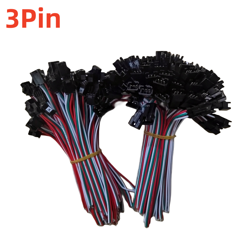 100 pares 2 pines/3 pines 4 pines 5 pines 6 pines JST conector Led macho a hembra cable de 15cm para 2811 5050 RGB RGBW RGBCCT controlador de lámpara de tira Led