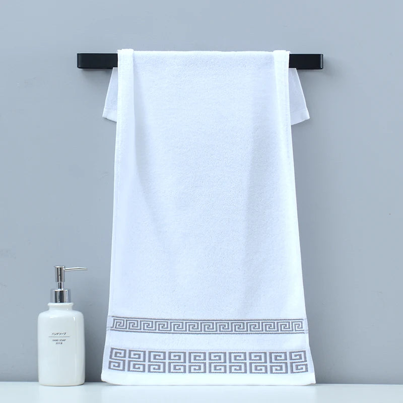 Juego de toallas de algodón con letras bordadas S - 1/2/3 piezas, toallas de mano suaves y absorbentes de jacquard para lavar la cara y las manos, para baño, gimnasio, spa