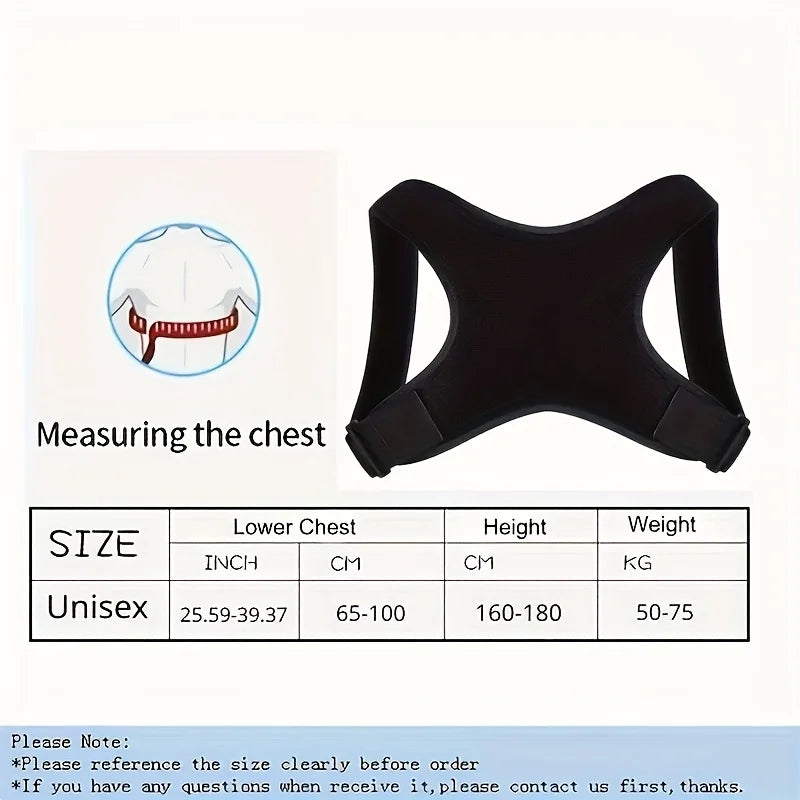 Corrector de postura ajustable, cinturón de soporte para espalda, transpirable, antideslizante, soporte ergonómico para una postura mejorada, adecuado para Sitti