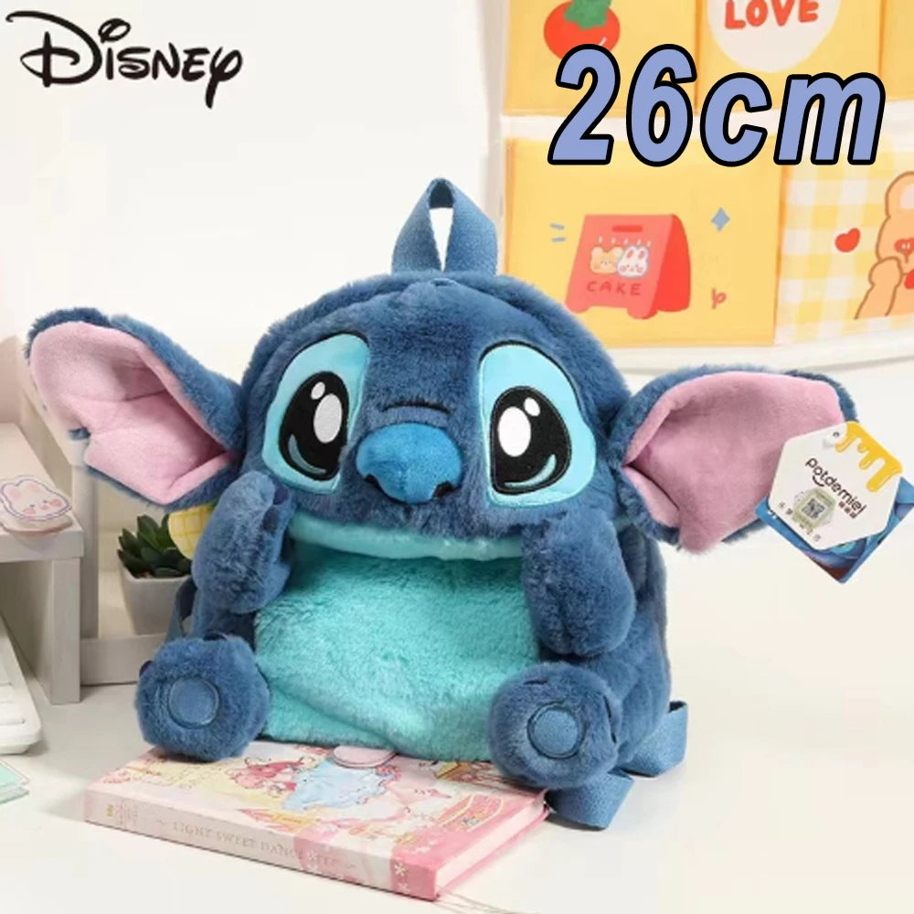 Mochila de Peluche Stitch 2026, Mochila Escolar Japonesa Azul con Diseño Divertido de Stitch, Mochila de Gran Capacidad para Estudiantes, Bolsa de Jardín de Infancia, Regalo para Niños