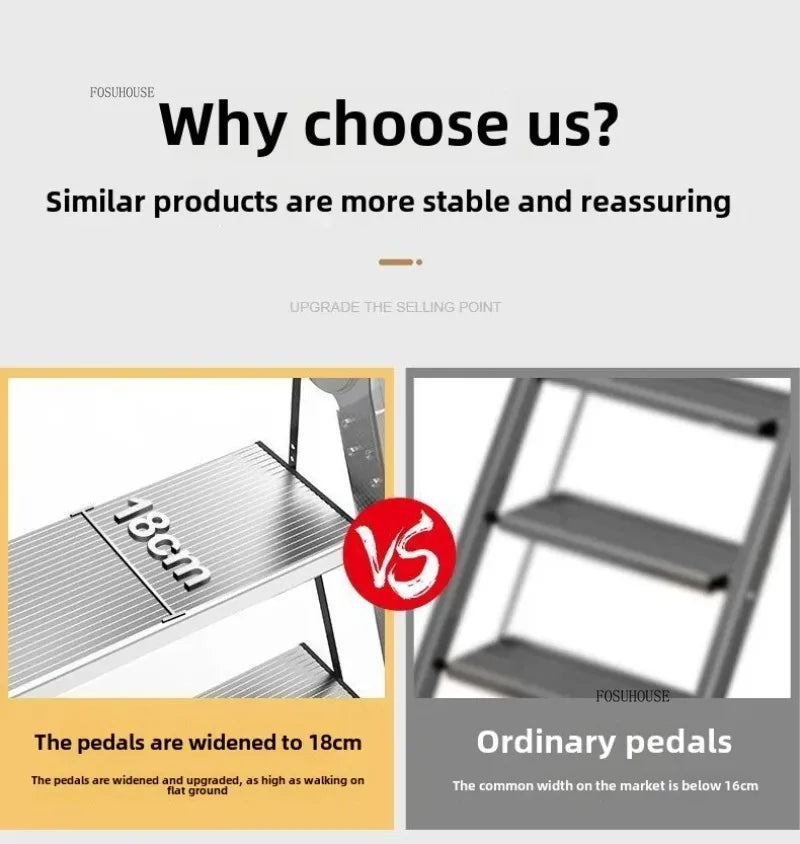 Portable Folding Ladder Household Aluminum Alloy Ladders Straight Ladder Home Furniture Escalator Mobile Climbing Stairs y