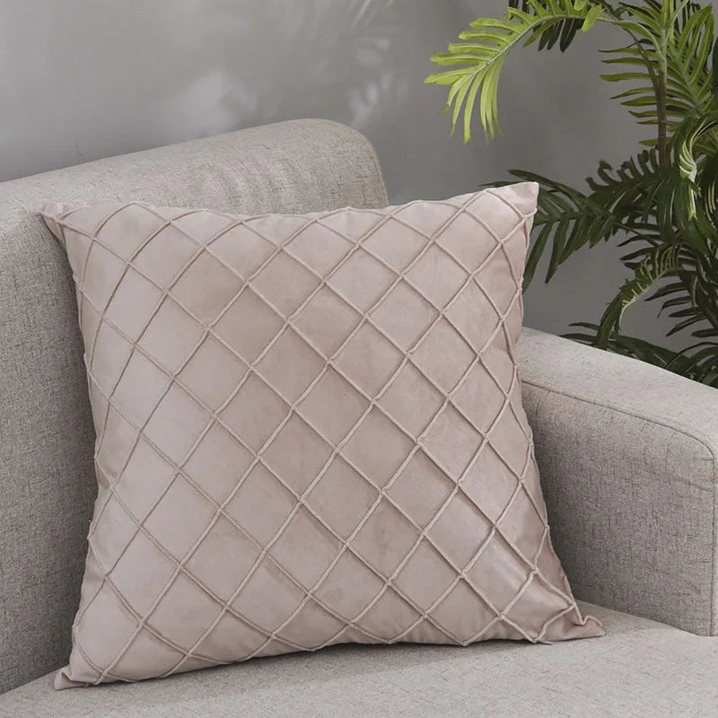 Funda de cojín de terciopelo suave, Funda geométrica Cojin de 45 × 45cm, Funda de almohada decorativa para muebles de Patio para sofá y balcón