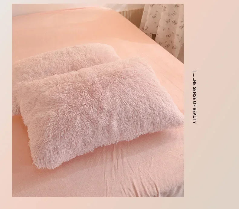 Juego de funda nórdica de felpa de lujo de 3/4 piezas: ropa de cama acogedora y suave, perfecta para el confort del dormitorio, ideal para habitaciones de invitados y dormitorio Aesth