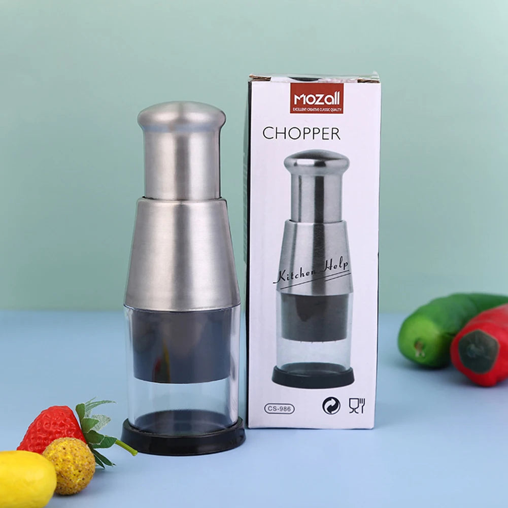 Picadora Manual de acero inoxidable, herramientas de cocina, picadora de ajo, picadora de verduras para ajo, jengibre, hierbas, nueces