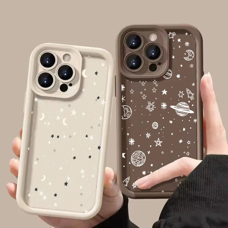 Funda de Teléfono con Estampado de Estrellas para Samsung S26 Ultra, Fundas para Galaxy S24 S25 Plus S23 FE S22 S21 A26 A36 A56 A35 A55 A34 A54 A53 A52S