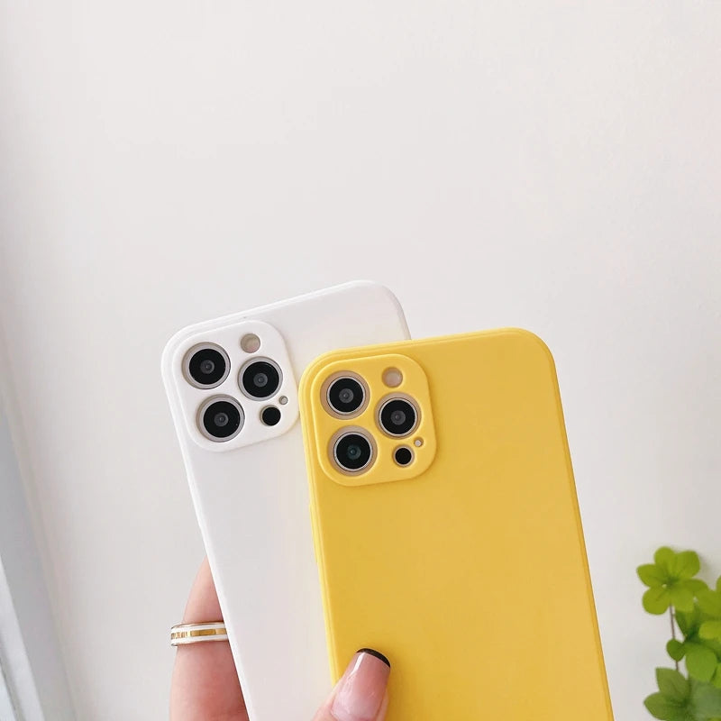 Funda de teléfono con protección de cámara para iPhone 11, 12, 13, 14 Pro Max XS X XR 7 8 Plus SE 2020, fundas traseras de parachoques a prueba de golpes