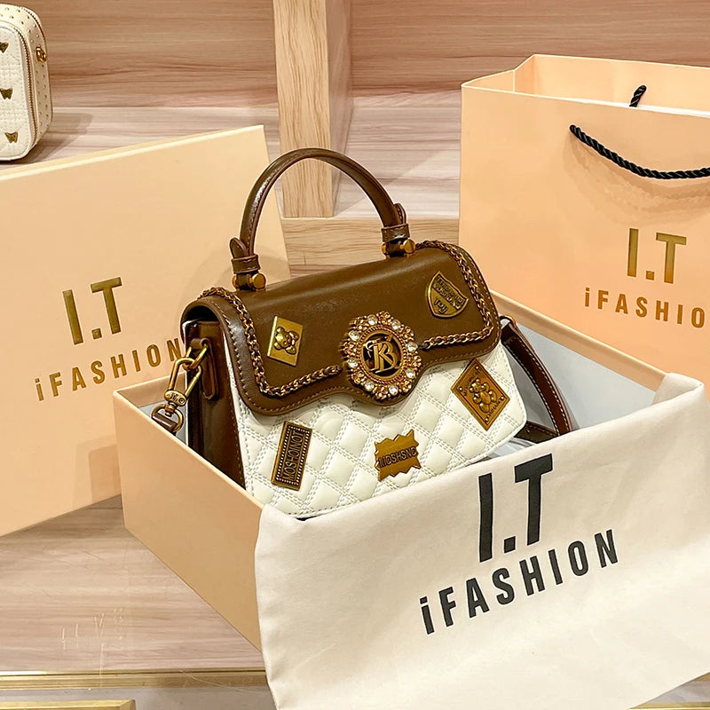 Bolso de mano de diseñador para mujer, bandolera de hombro con textura de alta gama, novedad de Primavera/Verano, 2024