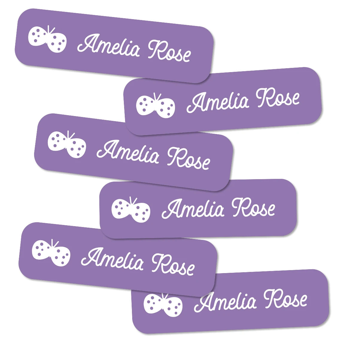 132 pegatinas de nombre personalizadas para niños, etiquetas de nombres impermeables personalizadas para botellas, loncheras, útiles escolares