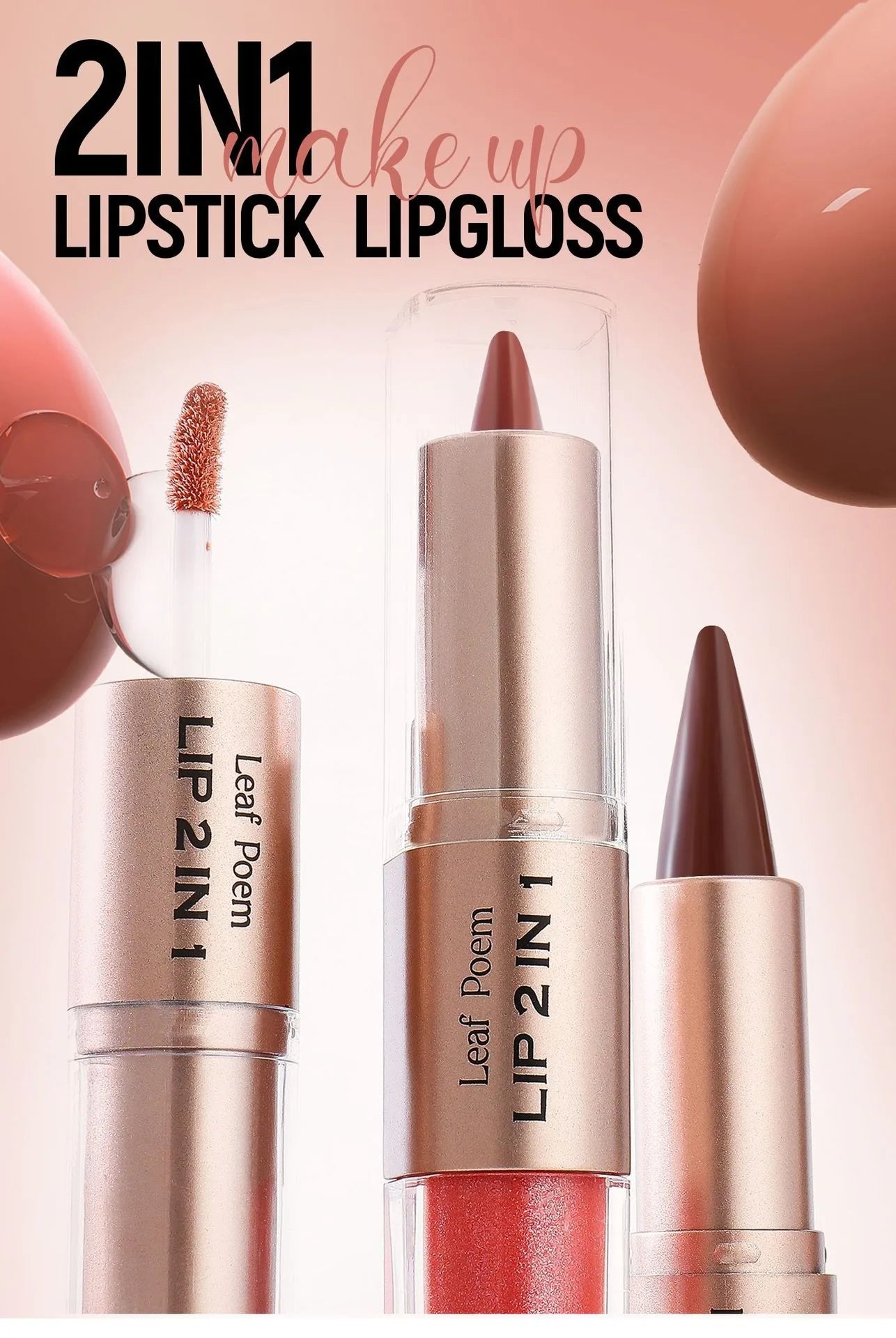 Maquillaje de Labios 2 en 1 Color Rosa Ciruela Oscuro, Delineador de Labios Mate, Brillo Labial Voluminizador con Efecto Espejo, Contorno de Labios Resistente al Agua, Maquillaje No Pegajoso
