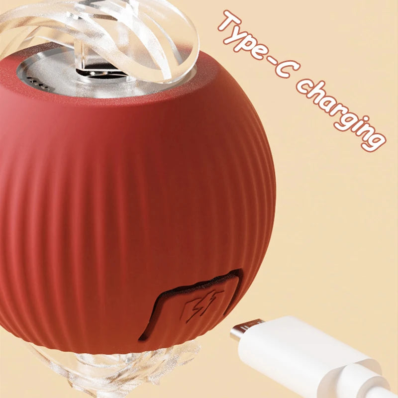 Nuevo Juguete Interactivo para Gatos, Pelota Rodante Automática con Cola Artificial, Recargable, Juguete Eléctrico Inteligente para Mascotas, Perros y Gatos, Imita Ratones