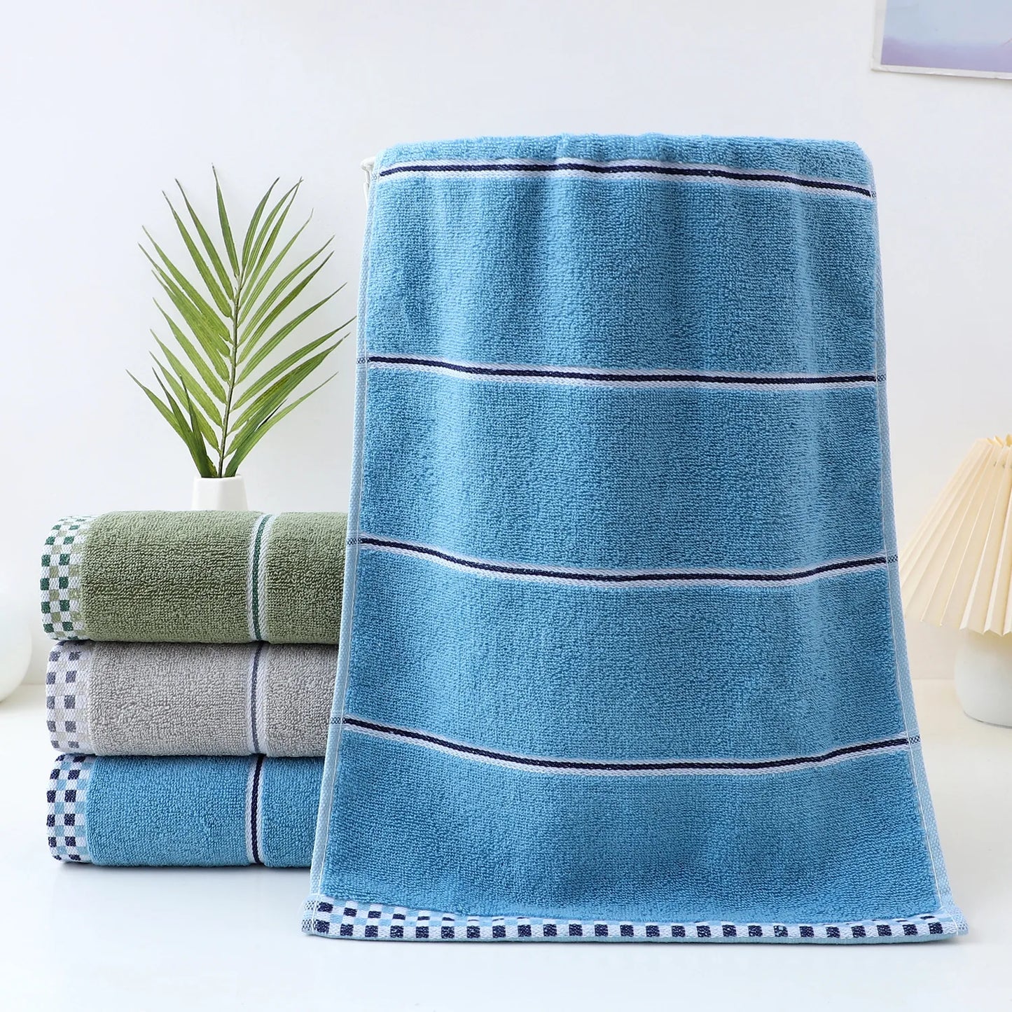 Toalla facial totalmente de algodón Clase A, Jacquard absorbente grueso, poliéster, algodón, agradable para la piel, Toalla de baño de algodón puro, toalla para adultos