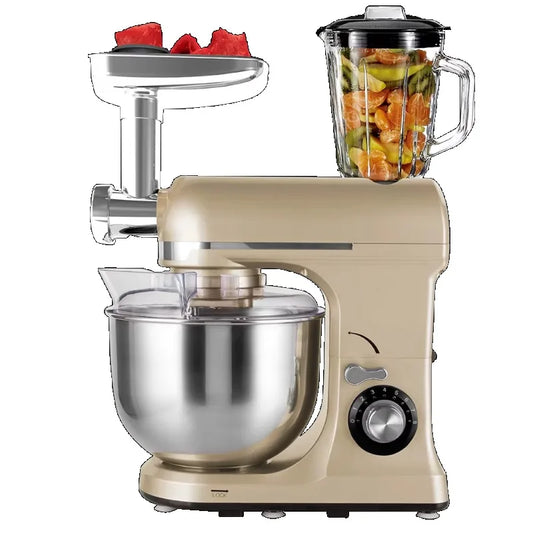 Batidora de Pedestal Multifuncional de 7L y 1300W, Batidora Eléctrica de Alimentos con Licuadora de 1.5L y Picadora de Carne, Suministro de Fábrica