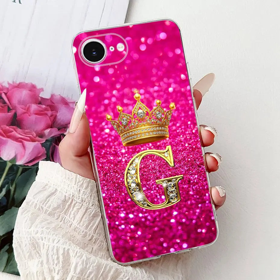 Funda de teléfono con letras a la moda para iPhone 16e SE (2025), funda trasera de silicona suave TPU para iPhone SE 2025, fundas para iPhone16e, parachoques