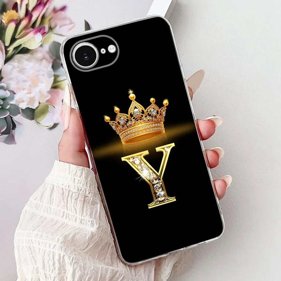Funda de teléfono con letras a la moda para iPhone 16e SE (2025), funda trasera de silicona suave TPU para iPhone SE 2025, fundas para iPhone16e, parachoques