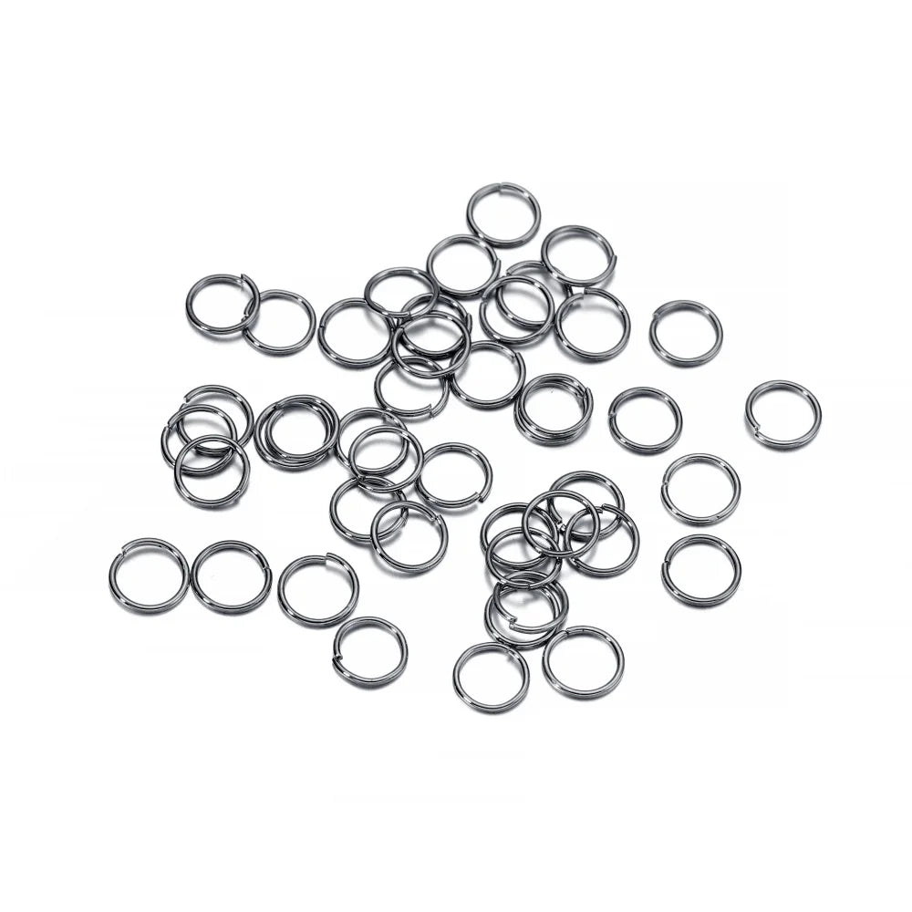 50-200 unids/lote 3-20mm anillos de salto conectores de anillos divididos para joyería Diy encontrar accesorios suministros al por mayor