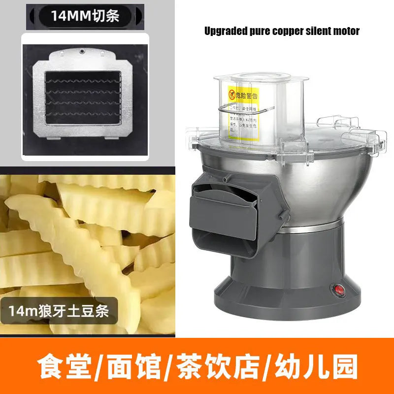Electric potatoes French fries chips cutter Slicer carrot dicing machine shredding grater machine Ham Granulator food processor