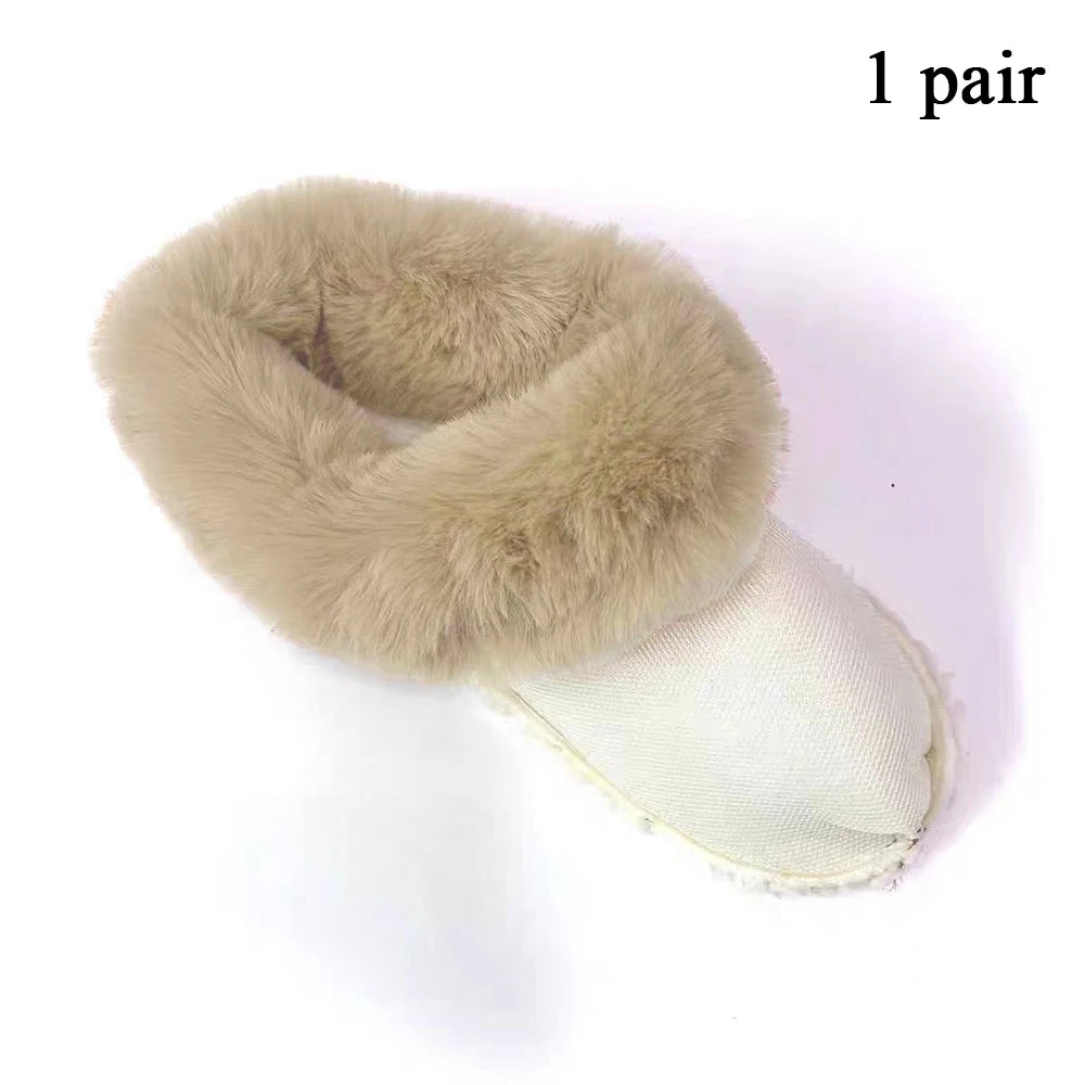 Zapatillas peludas de invierno, plantillas de piel, zuecos para zapatos, forros para zapatos, cubierta de felpa gruesa suave extraíble, forro cálido, 2024