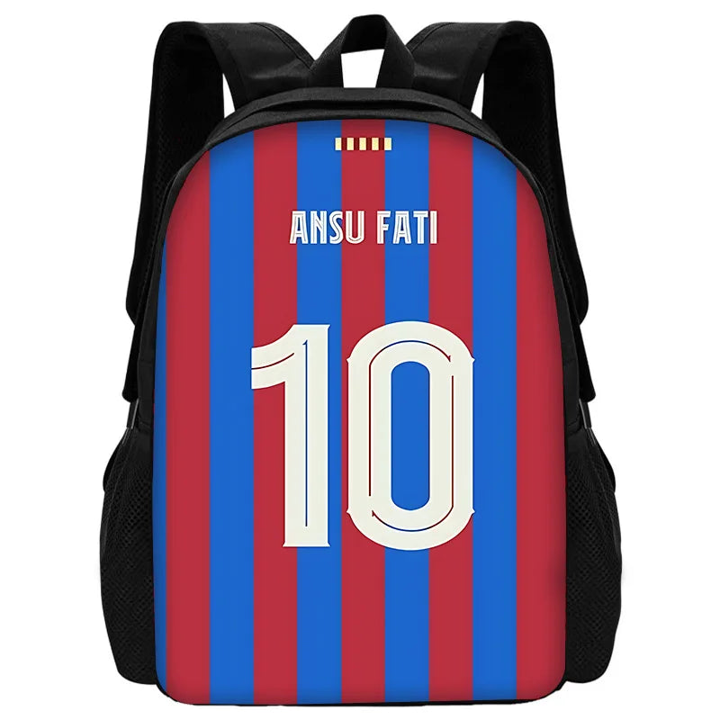 Mochila escolar para niños, fútbol, Lamine Yamals, con bolsas para el almuerzo, bolsas para lápices, mochilas escolares para niños y niñas, el mejor regalo