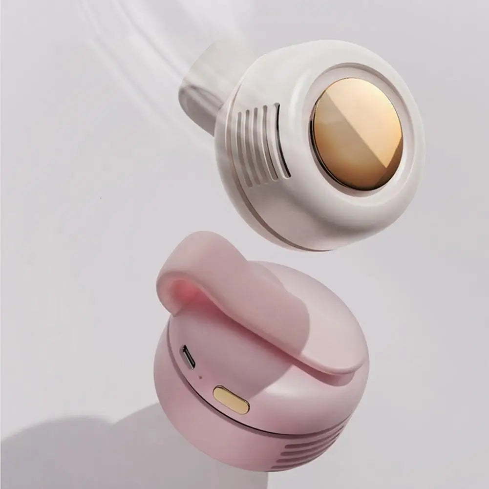 Mini ventilador eléctrico portátil silencioso sin aspas, pequeño ventilador con clip para cintura, mini ventilador sin aspas ajustable de 3 velocidades para exteriores, NUEVO