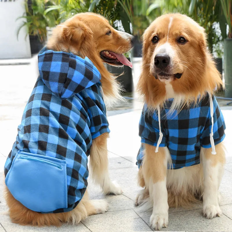 Abrigo de invierno para perros, chaqueta para mascotas, chaleco Reversible a cuadros, ropa para perros en clima frío, ropa para mascotas para perros pequeños, medianos y grandes