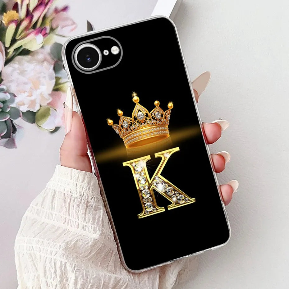Funda de teléfono con letras a la moda para iPhone 16e SE (2025), funda trasera de silicona suave TPU para iPhone SE 2025, fundas para iPhone16e, parachoques