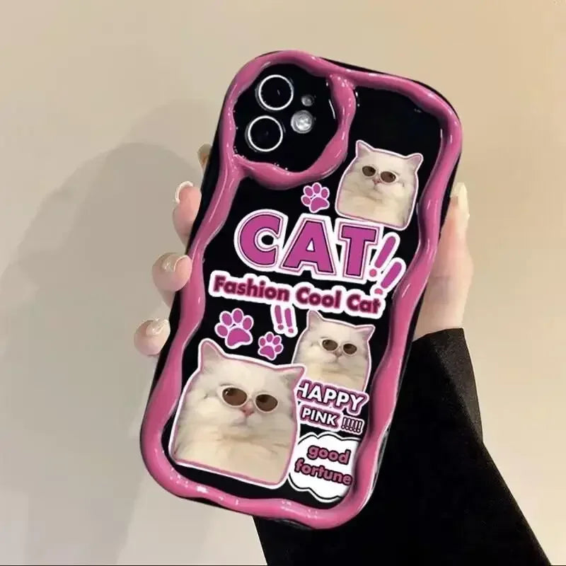 Funda de teléfono para OPPO Realme C53 C55 C11 2021 C33 C31 C35 C21Y C25Y C20 C21 C12 C15 C25 C30 C30S C25S 5 5i 5s 6i cubierta ondulada de flores