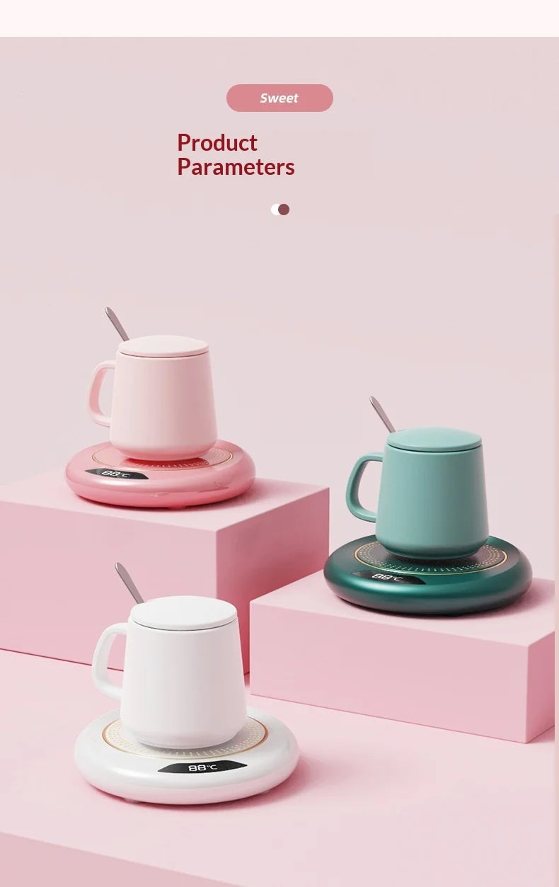 Nuevo Posavasos Calefactor USB con Temperatura Constante, Calentador Inteligente para Tazas de Café y Leche, Calentador Térmico Automático para Oficina y Hogar