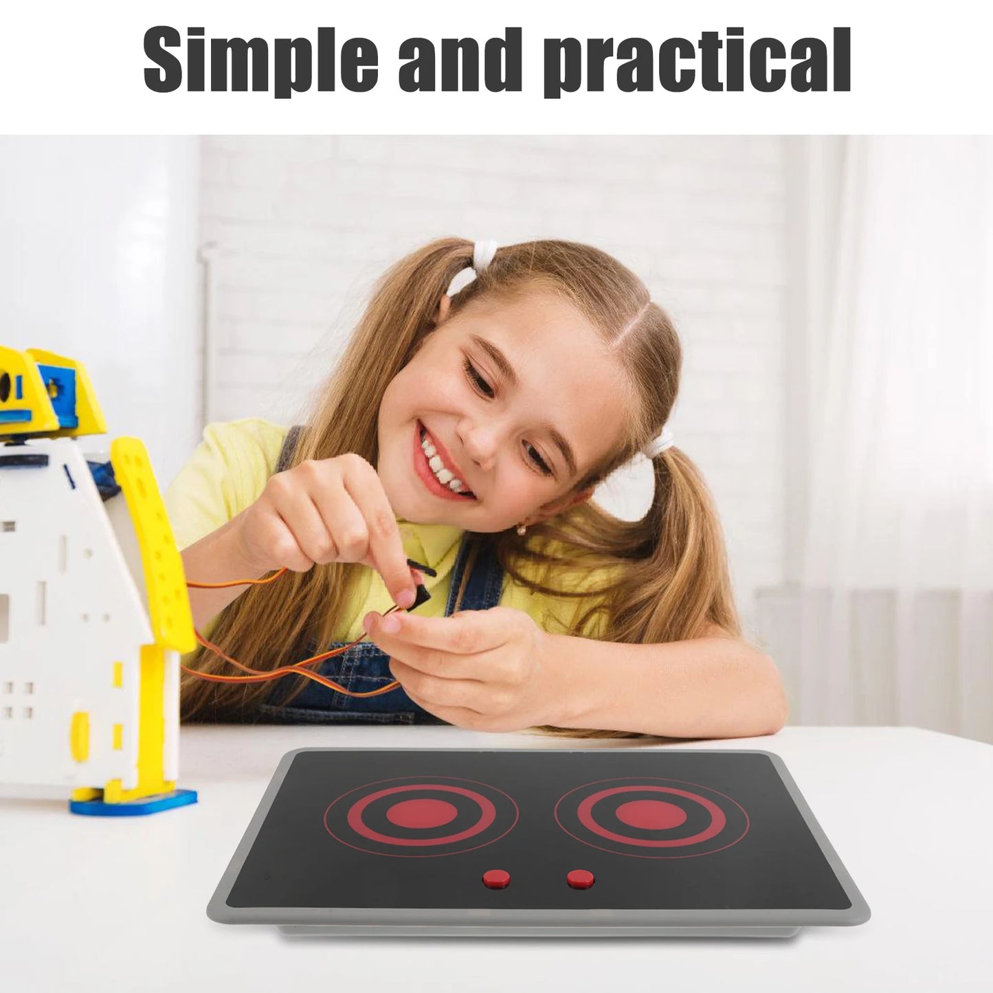 Aparato de cocina para niños, estufa de inducción realista con sonido y luz, juguete de cocina para juego de imitación, modelos opacados para niños pequeños