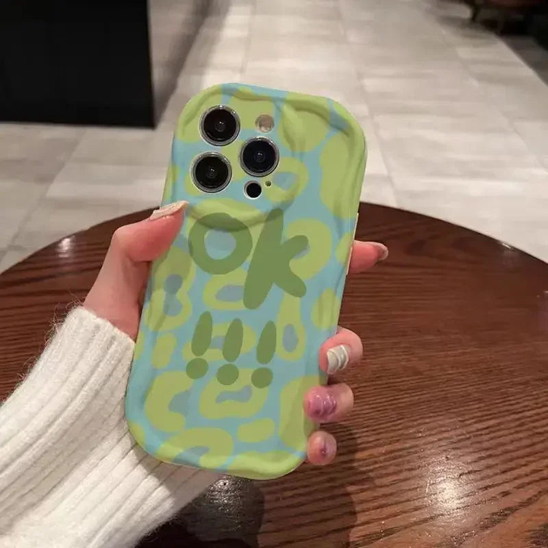 Funda de teléfono para OPPO Realme C53 C55 C11 2021 C33 C31 C35 C21Y C25Y C20 C21 C12 C15 C25 C30 C30S C25S 5 5i 5s 6i cubierta ondulada de flores
