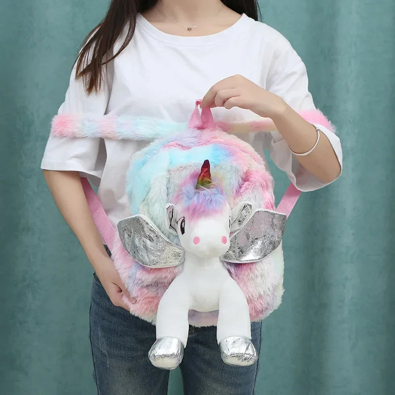 Mochilas escolares con dibujos de unicornios, mochilas bonitas de piel 3D a la moda para niñas, mochila de viaje, mochila escolar para niños, regalo para niños