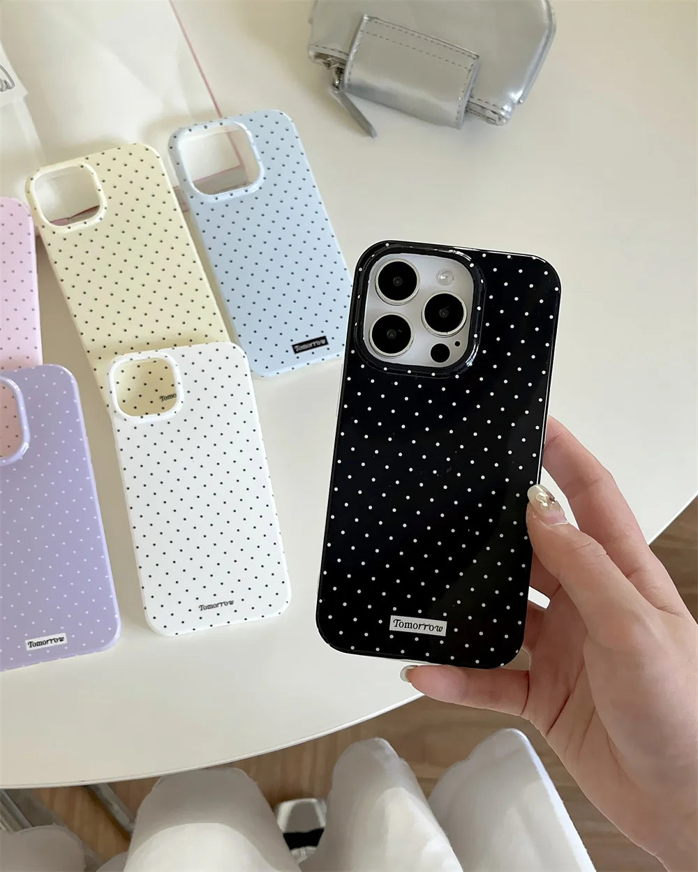 Funda de teléfono móvil pequeña y fresca de lunares INS para iPhone 17 16 15 14 13 12 Pro Max 11 funda ultrafina a prueba de golpes para iPhone Air