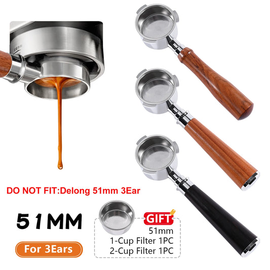 Portafiltro sin fondo para café, 51mm, para Homix H11 Oster Cecotec Hibrew, cesta de filtro de repuesto de 1 y 2 tazas, accesorio para máquina de café expreso