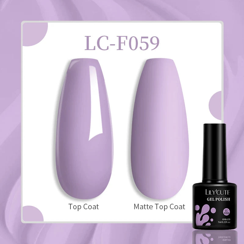 LILYCUTE-esmalte en Gel para uñas, barniz semipermanente para manicura, con LED UV, 129 colores, 7ML