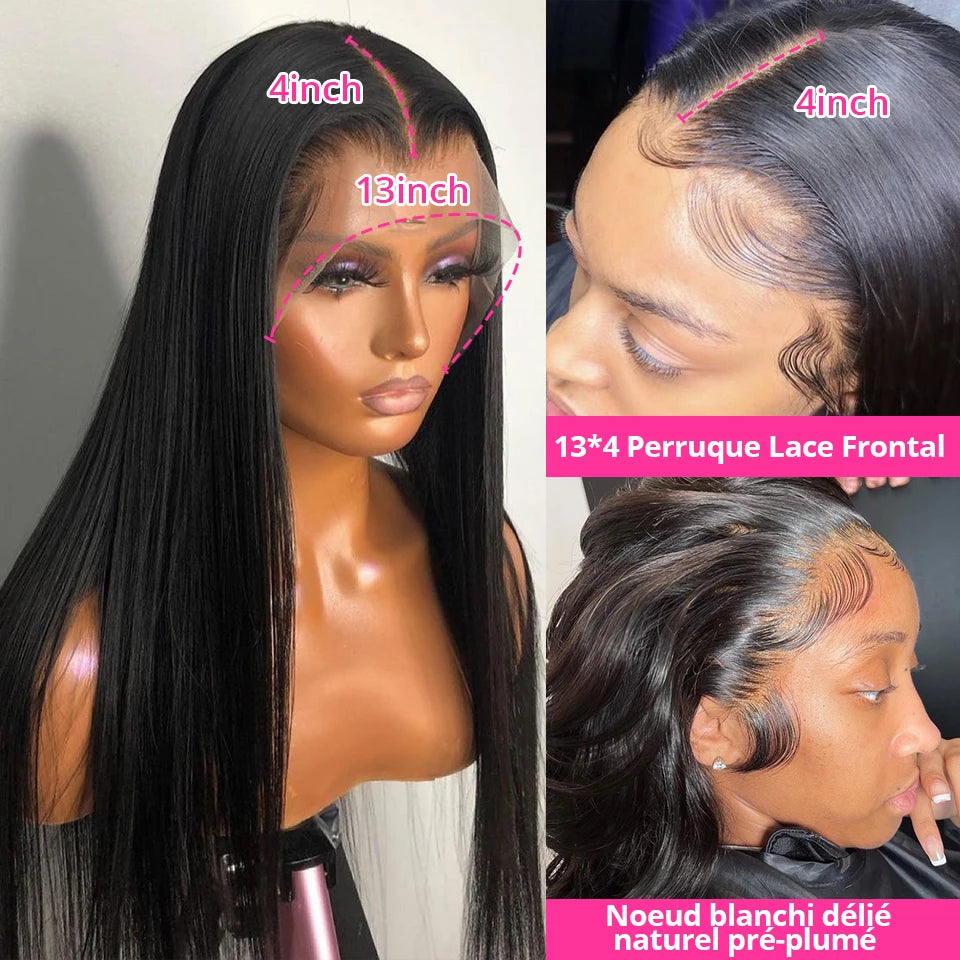 13x6 Straight Lace Frontal Wig 13x4 Lace Frotal Human Hair Wigs Swiss Transparent Lace Human Hair Wigs Pre Plucked Wig