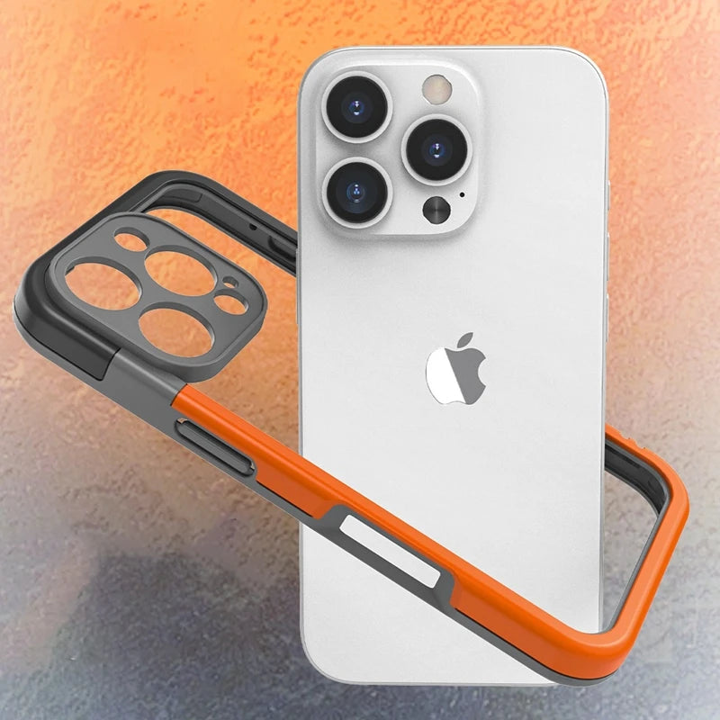 Funda de teléfono con marco de silicona suave a prueba de golpes para iPhone 17 Pro Max 13 14 15 16 Plus NoBack protección contra la disipación de calor cubierta de parachoques