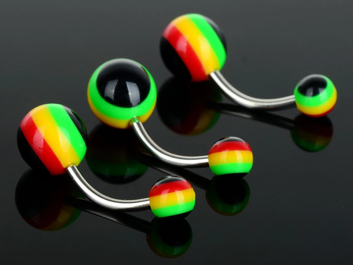 5 unids/lote negro blanco Sexy barras de vientre cuerpo Piercing botón anillo ombligo barra joyería labio Piercing joyería de moda Unisex