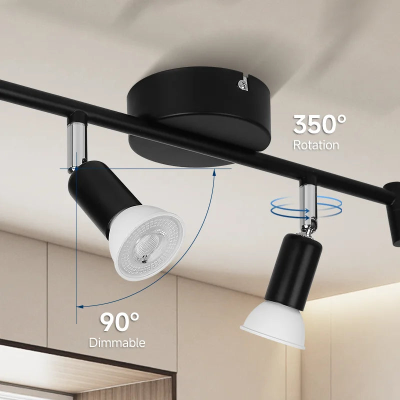 Lámpara de techo de luz Led moderna GU10, focos de techo Led, accesorio de iluminación para sala de estar, interior, comedor, dormitorio, cocina