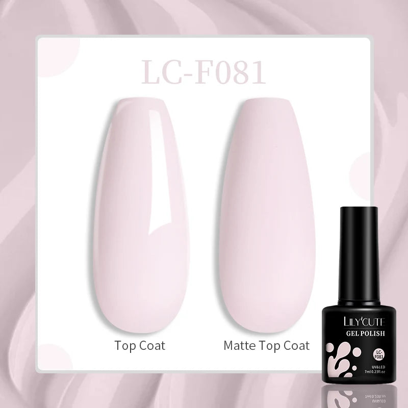 LILYCUTE-esmalte en Gel para uñas, barniz semipermanente para manicura, con LED UV, 129 colores, 7ML
