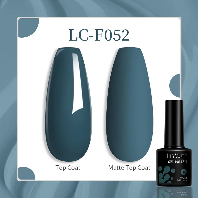 LILYCUTE-esmalte en Gel para uñas, barniz semipermanente para manicura, con LED UV, 129 colores, 7ML