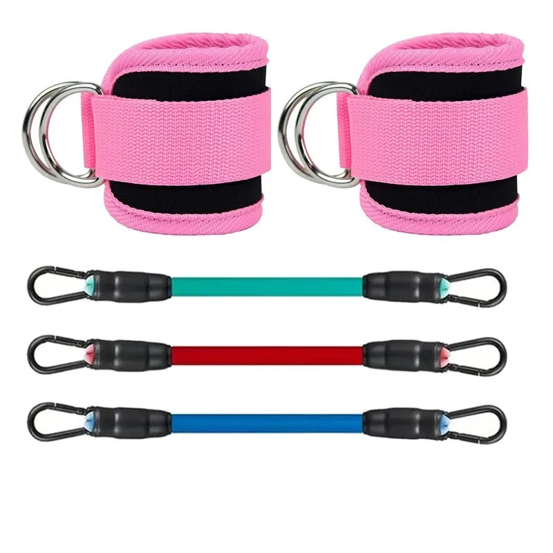 Correas de tobillo, conjunto de bandas de resistencia, equipo de ejercicio para entrenamiento físico, peso del tobillo, banda elástica de Yoga para gimnasio, hombre y mujer