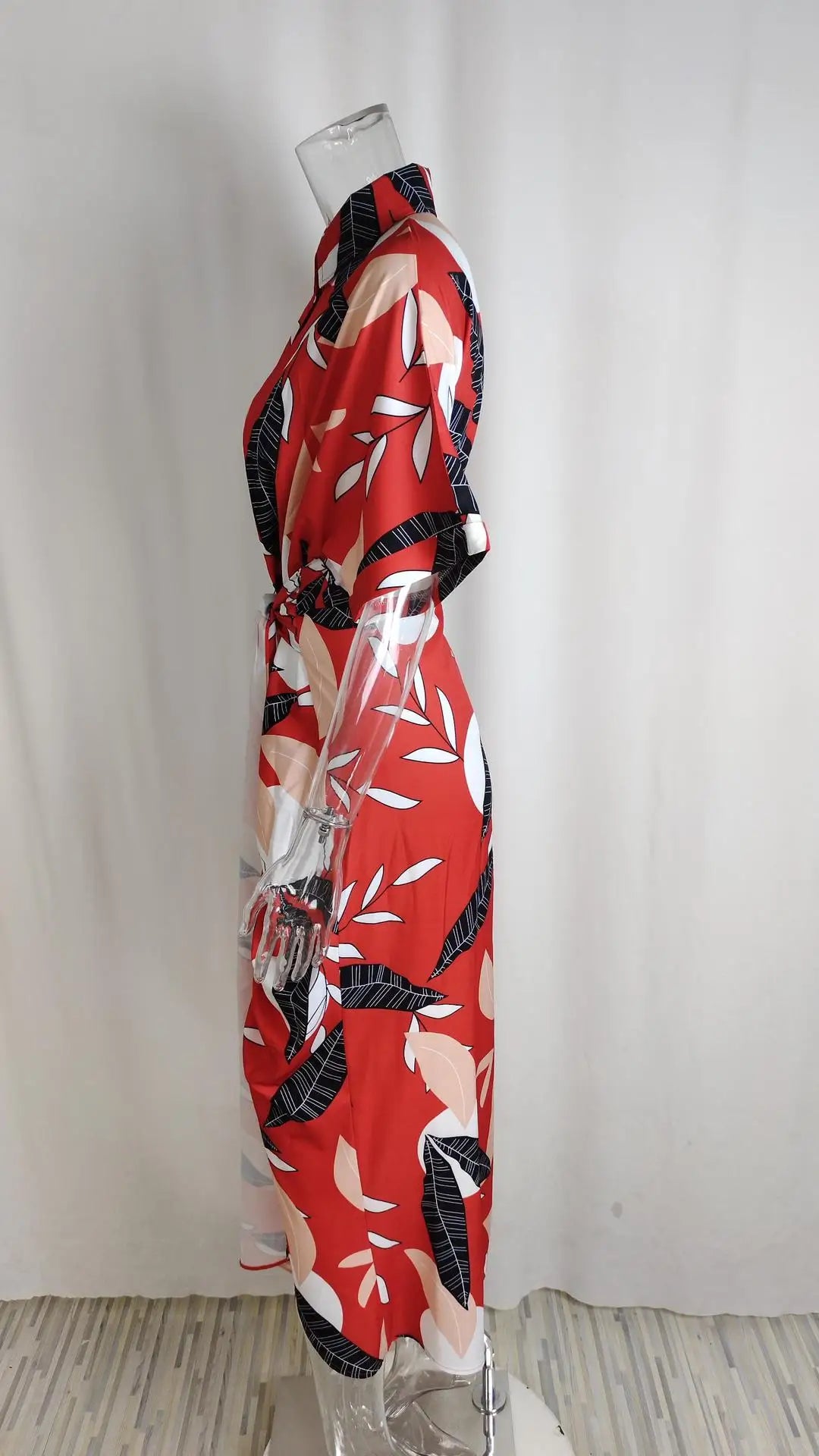 Vestidos Elegantes para Mujer 2026: Vestido de Mujer con Estampado Irregular, Cuello Solapa, Ajuste Delgado y Contraste, Ideal para el Trabajo y con un Toque de Temperamento.